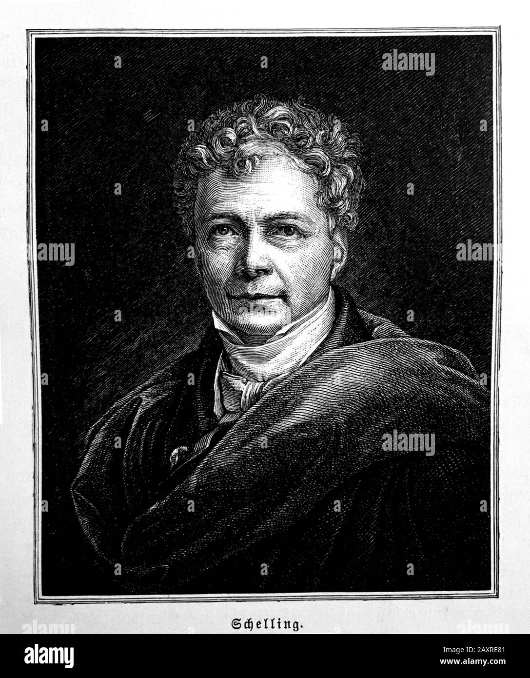 1820 ca , GERMANY : The german philosopher Friedrich Wilhelm SCHELLING ( 1775 - 1854 ). Undentified photographer. - writer - FILOSOFO - FILOSOFIA - philosophy - scrittore - ritratto - portrait - GERMANIA - collar - colletto - engraving - incisione---  Archivio GBB Stock Photo