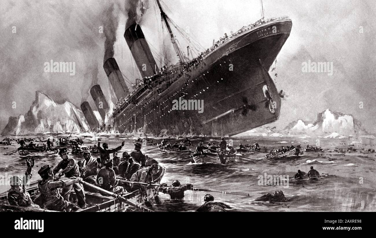 Titanic Sinking Illustration Stock Photos Titanic Sinking