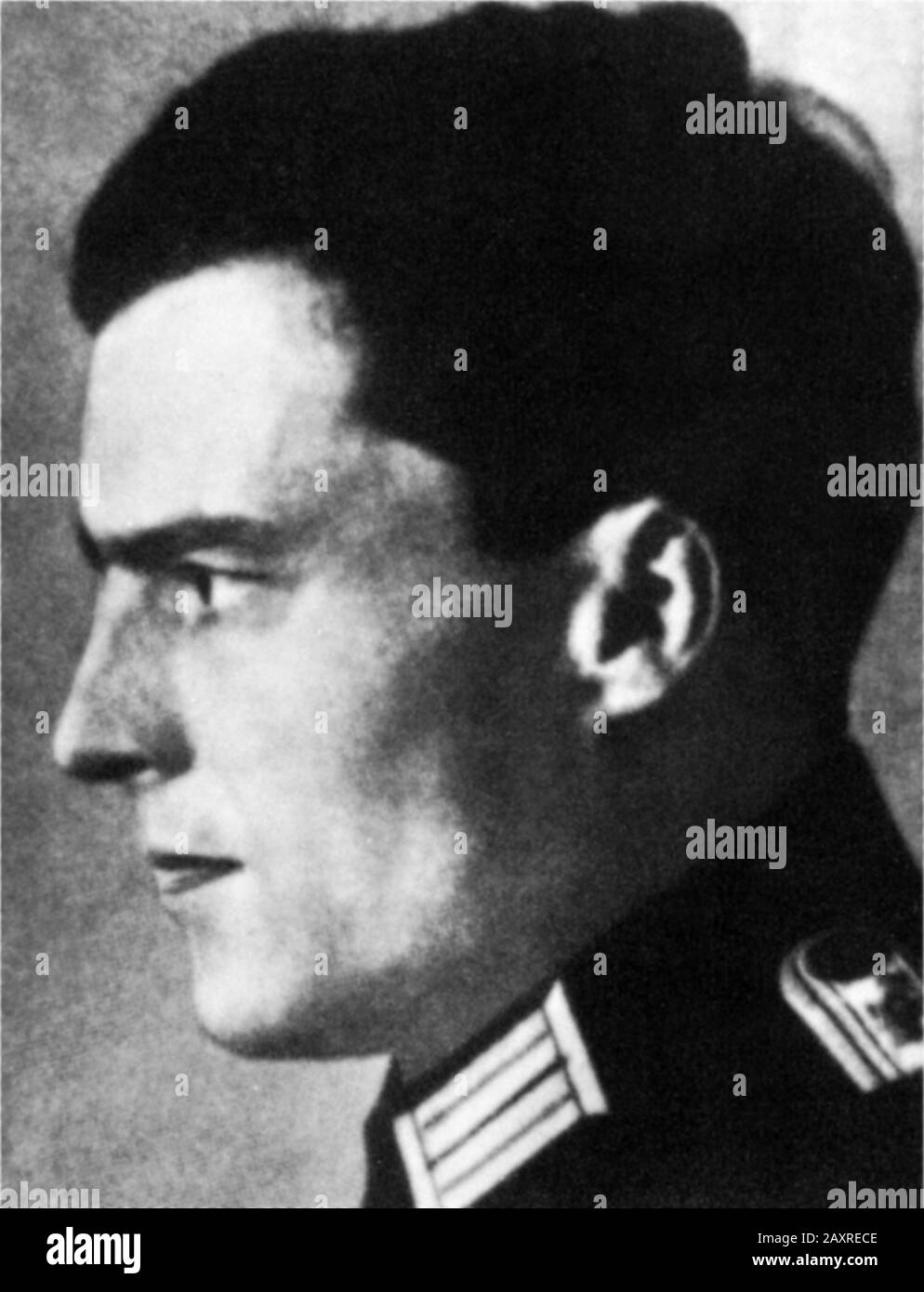 1930 ca , GERMANY  : The german Nazi Colonel Graf Klaus SCHENK Von STAUFFENBERG ( 1907 - 1944 ). as a German army officer and aristocrat who was one of the leading members of the failed 20 July plot of 1944 to assassinate Adolf Hitler and remove the Nazi Party from power. Along with Henning von Tresckow and Hans Oster, he was one of the central figures of the German Resistance movement within the Wehrmacht . For his involvement in the movement he was shot shortly after the failed attempt known as Operation Valkyrie - OPERAZIONE VALKIRIA - Valchiria - CLAUS -  Conte - WWII - NAZI - NAZIST - SEC Stock Photo