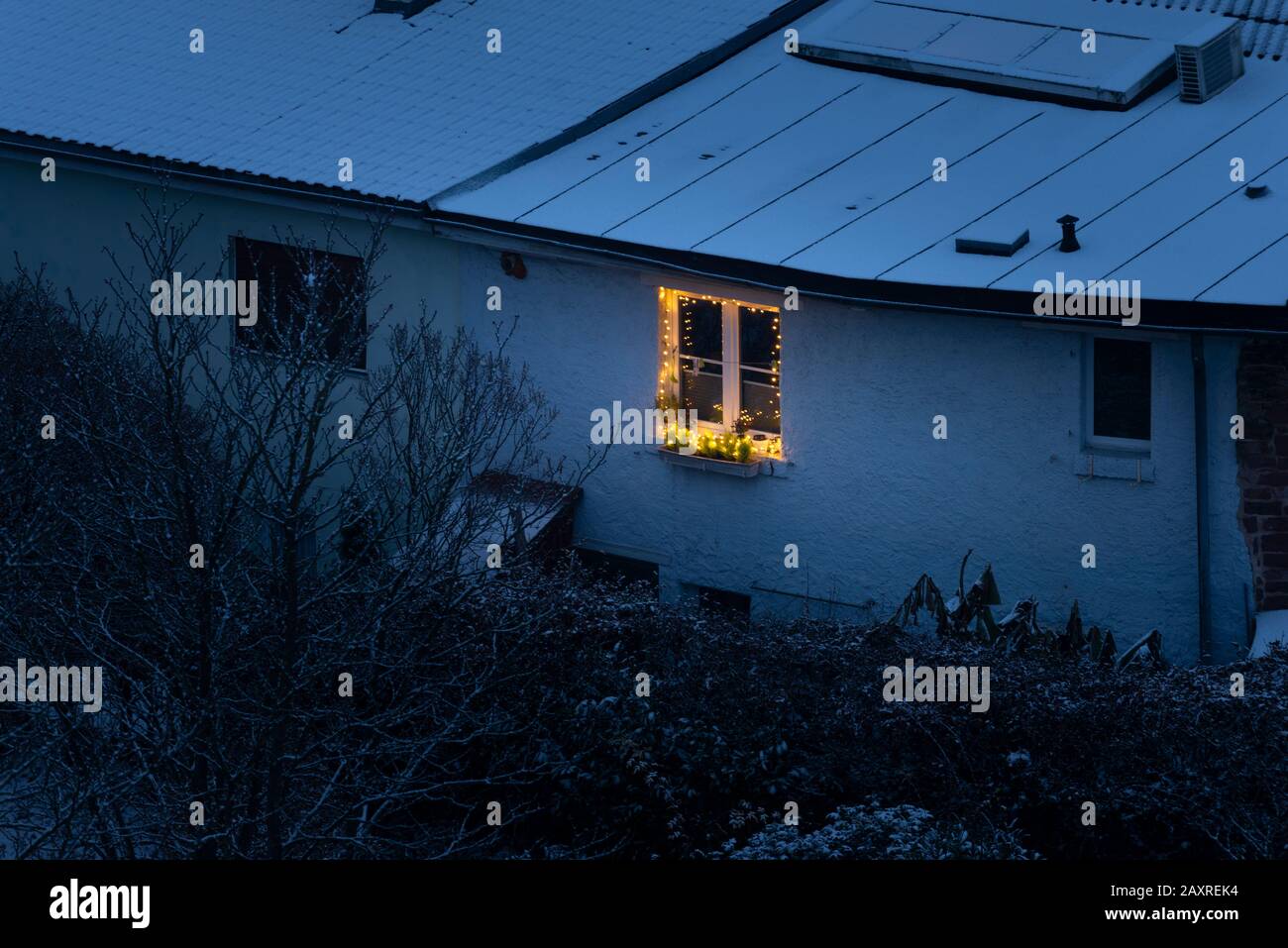 Christmas decorated window hi-res stock photography and images - Alamy