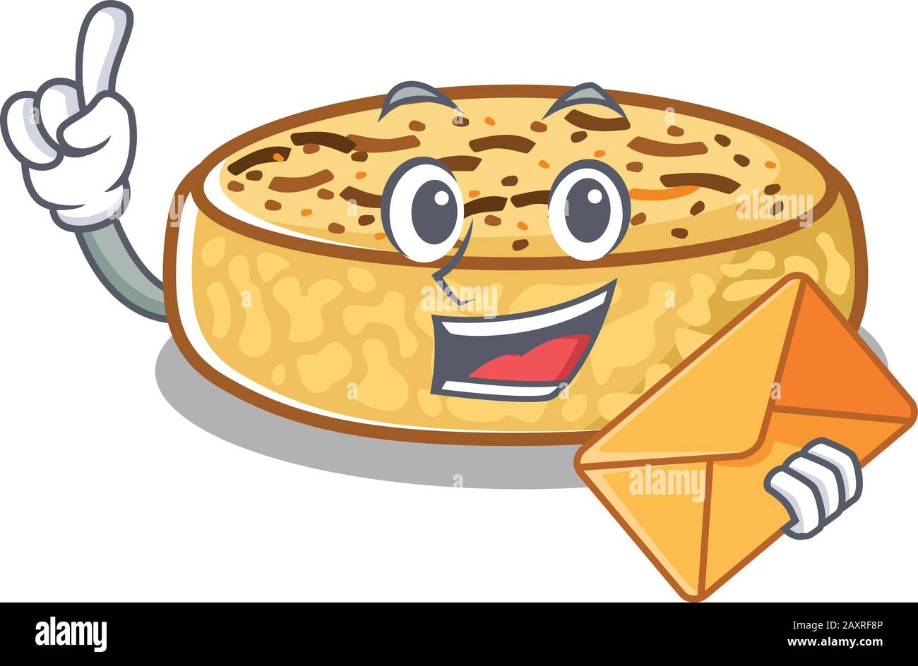 Happy face crumpets mascot design with envelope Stock Vector Image ...
