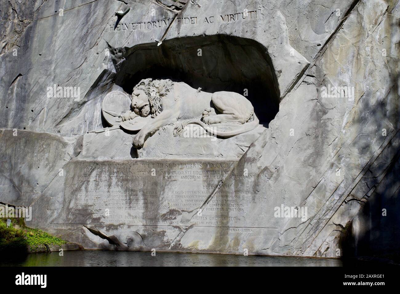 Lion Monument or the Lion of Lucerne, Lucerne, Switzerland Stock Photo