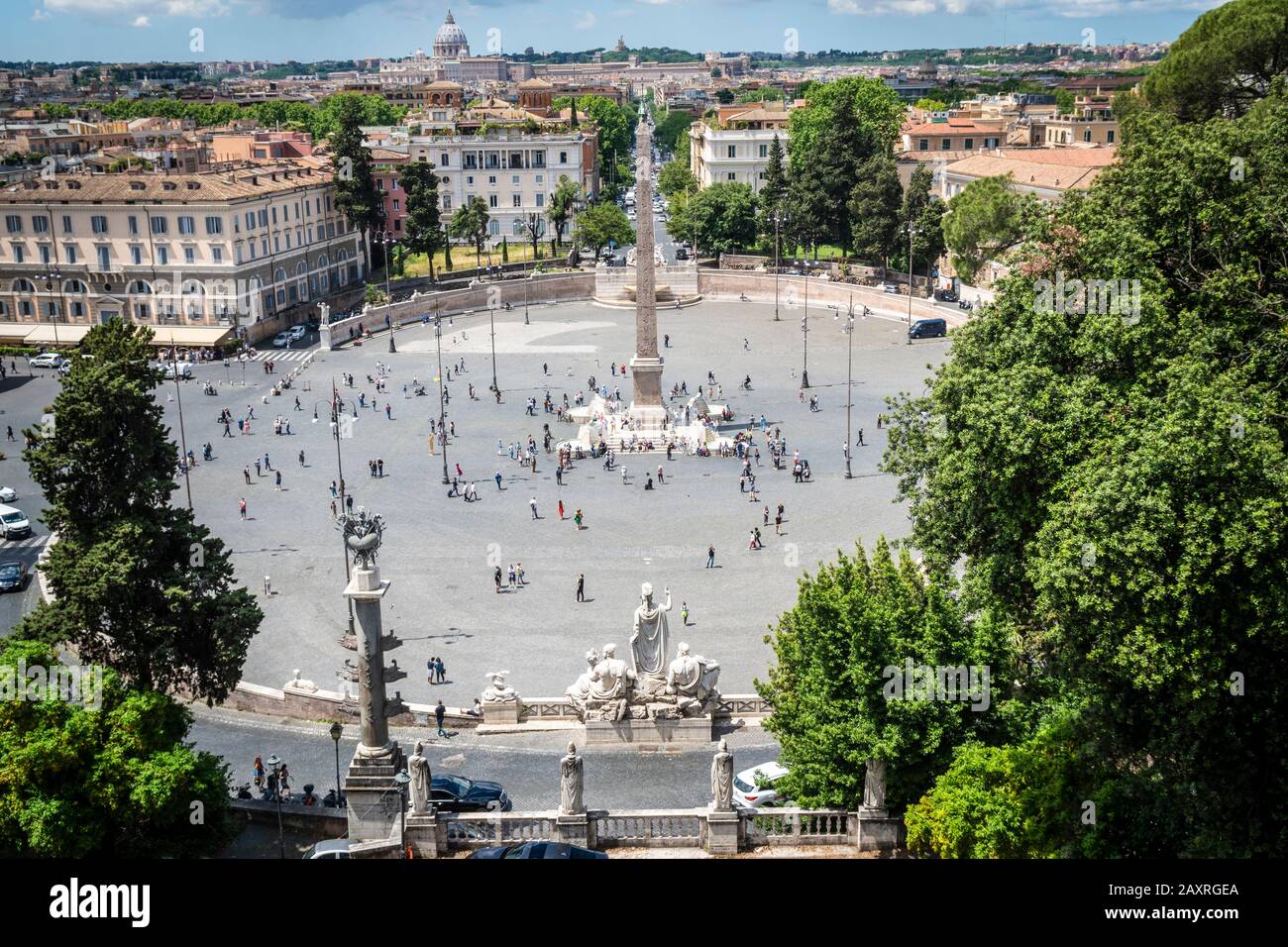 Obelisk on the Piazza del Populo in Rome, Lazio, Italy Stock Photo