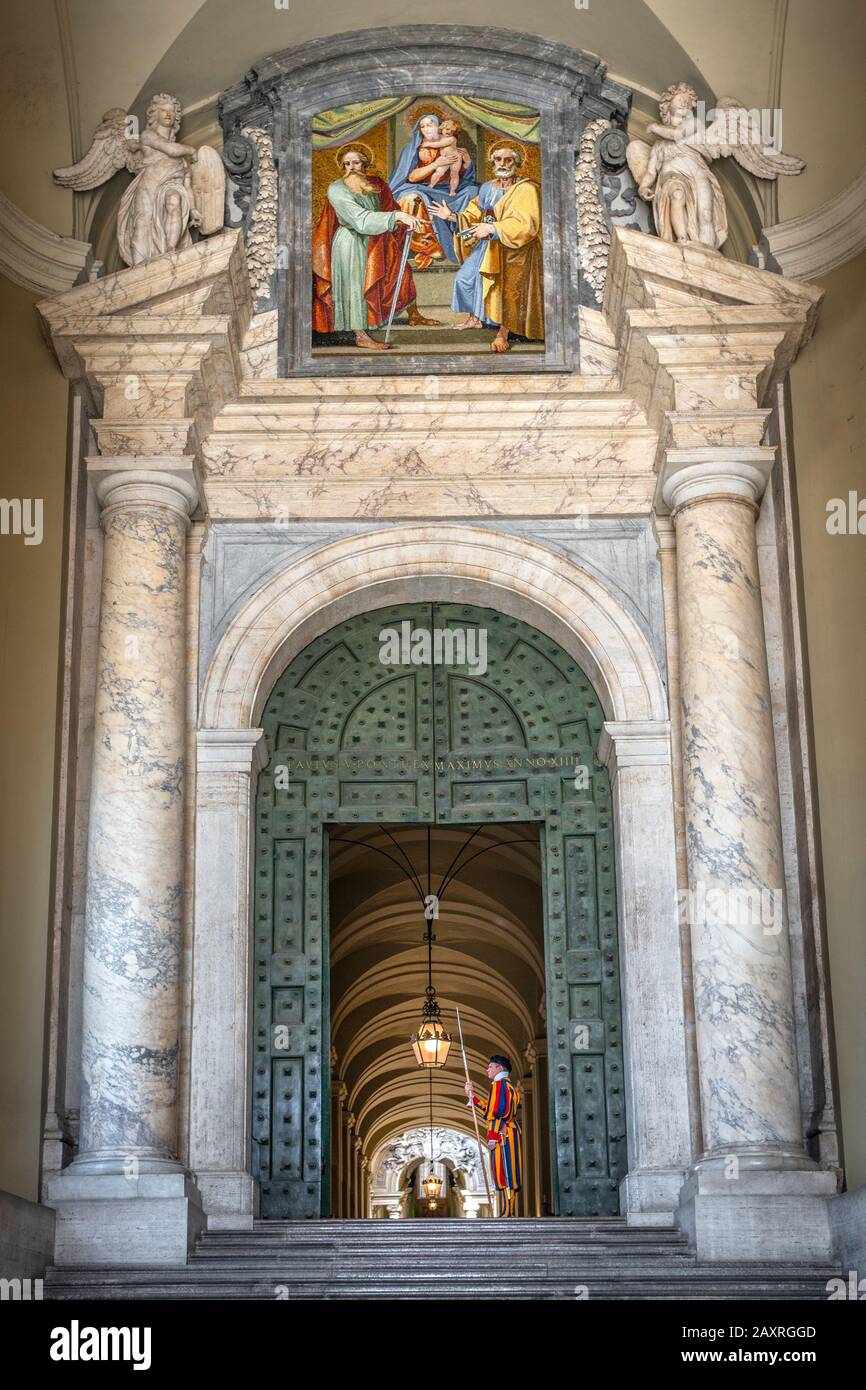 Swiss Guard Vatican, Rome, Lazio, Italy Stock Photo