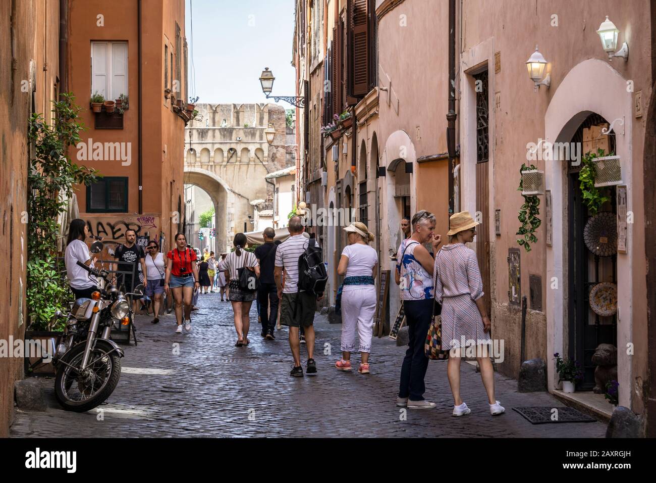 Street scene in Rome, Lazio, Italy Stock Photo
