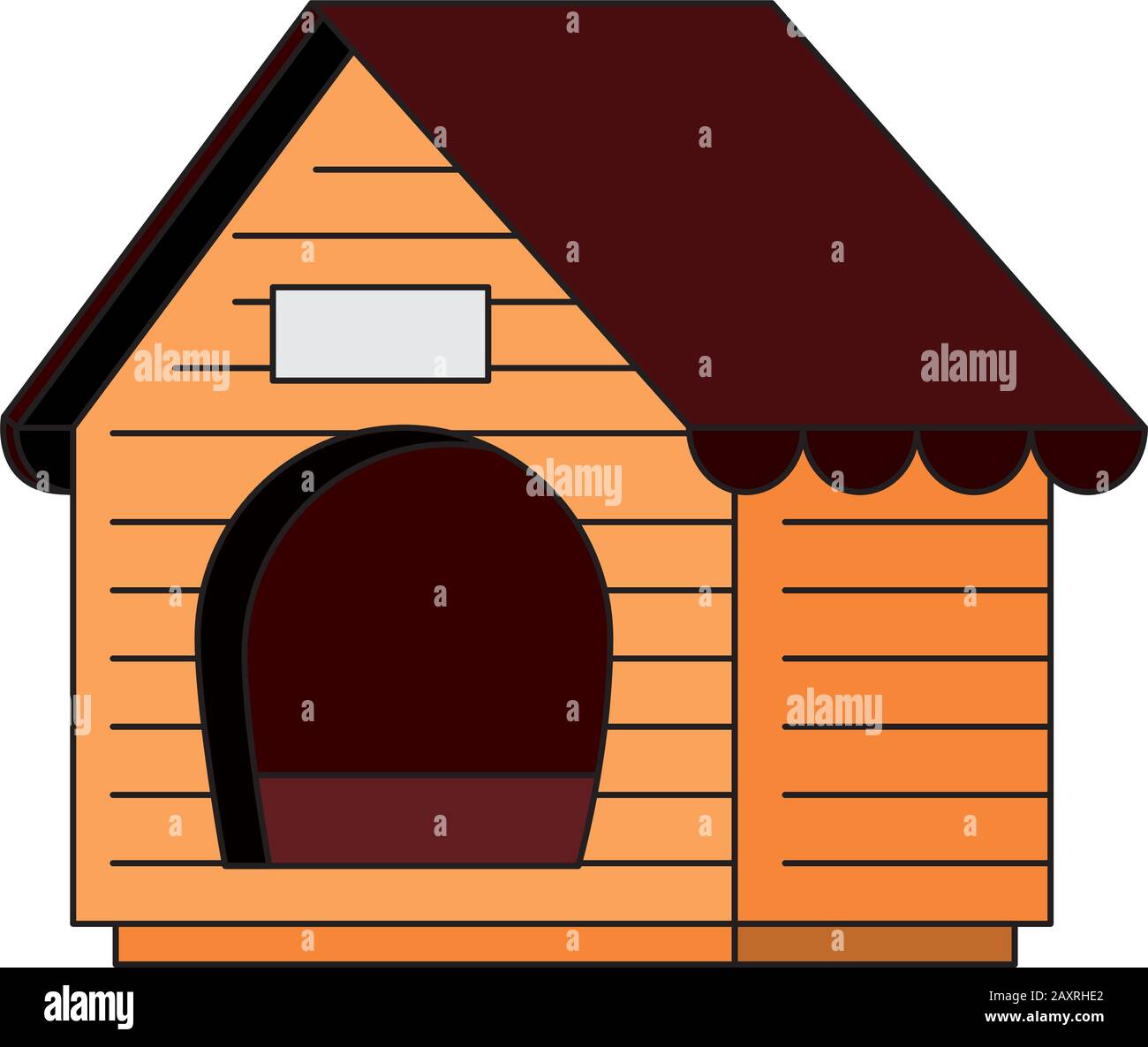 wooden dog house isolated icon Stock Vector Image & Art - Alamy