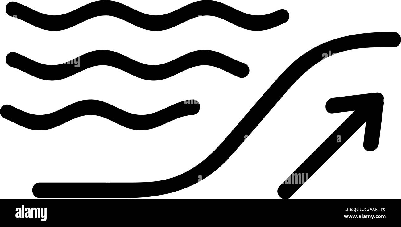 Tsunami icon vector. Isolated contour symbol illustration Stock Vector