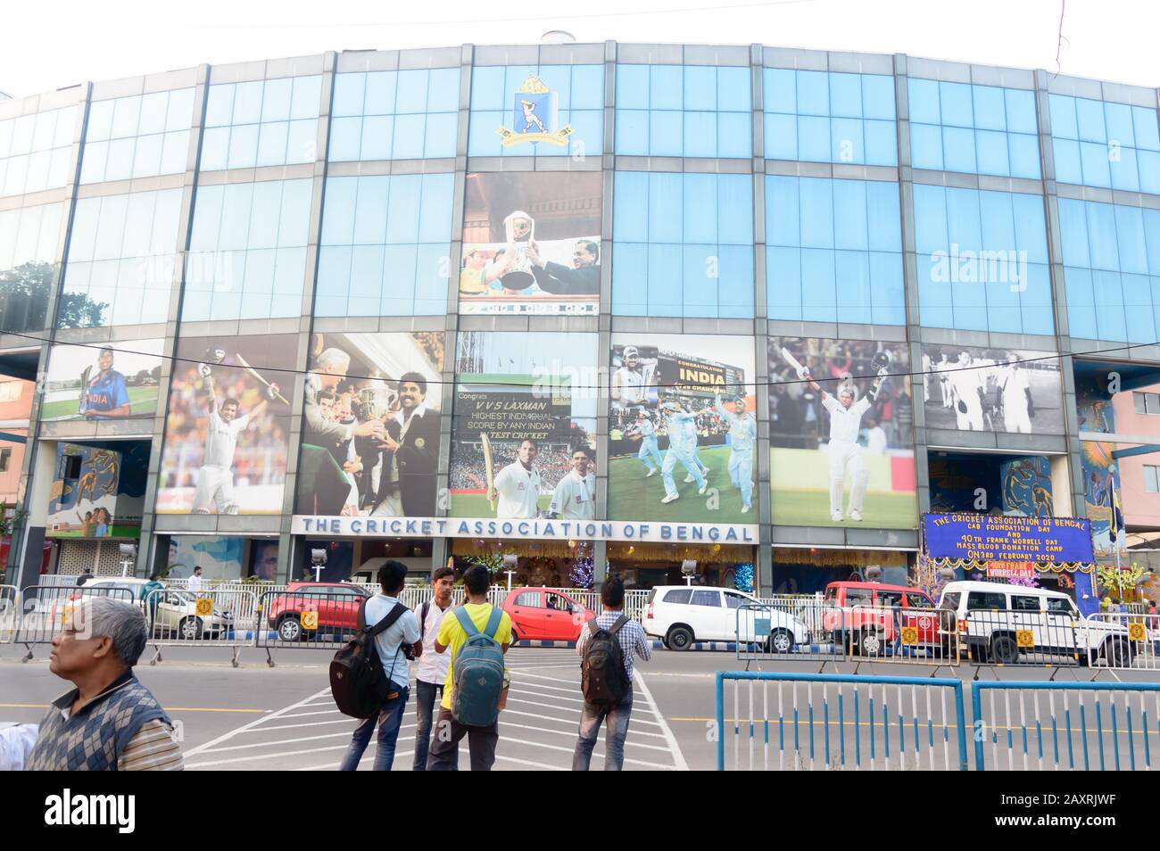 Entrance Gate of iconic cricket stadium Eden Gardens crickets ground, oldest stadium venue of IPL franchise Kolkata Knight Riders for Test ODI T20I ma Stock Photo