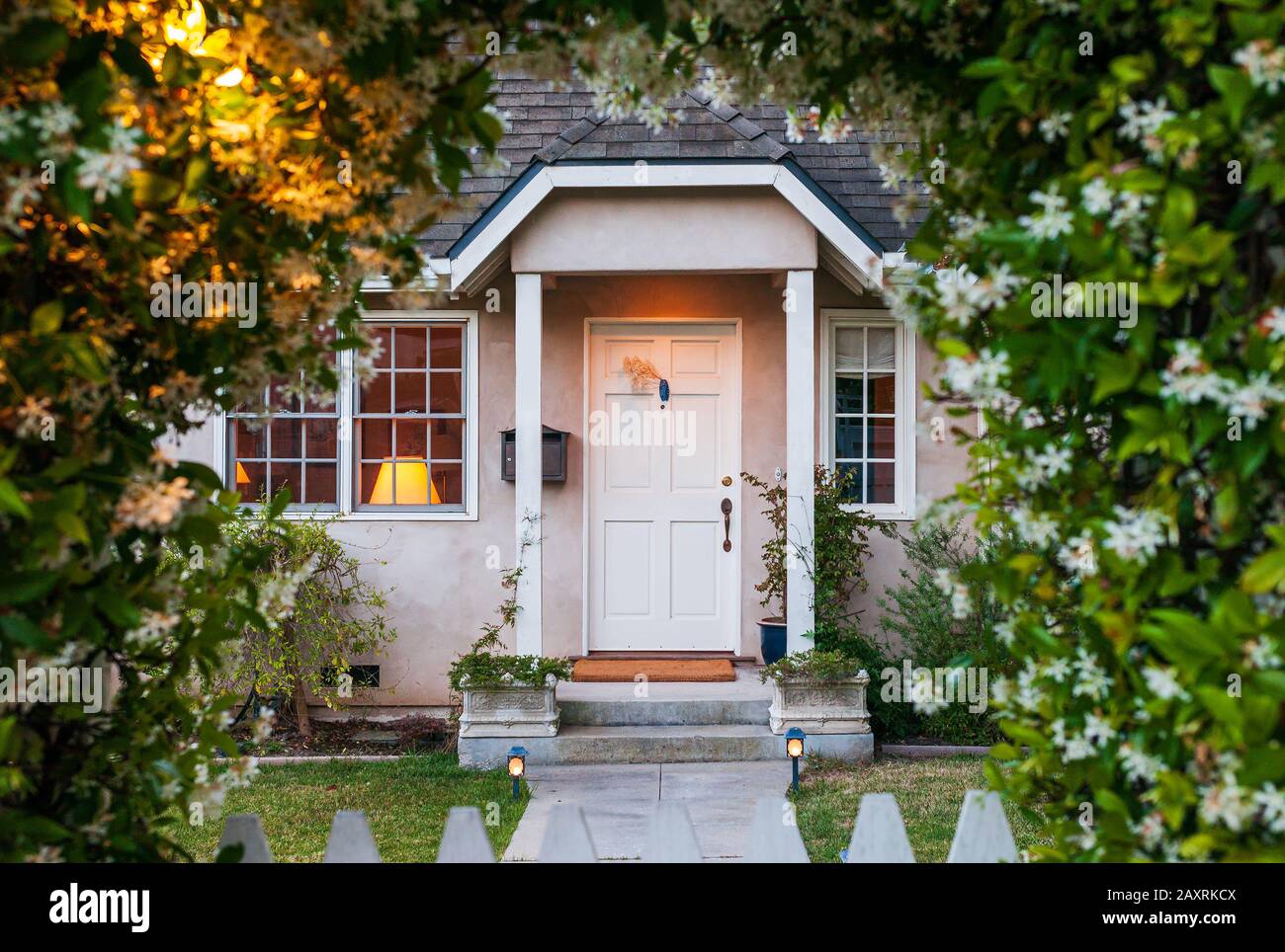 A quaint but elegant entry to a Southern California home Stock Photo