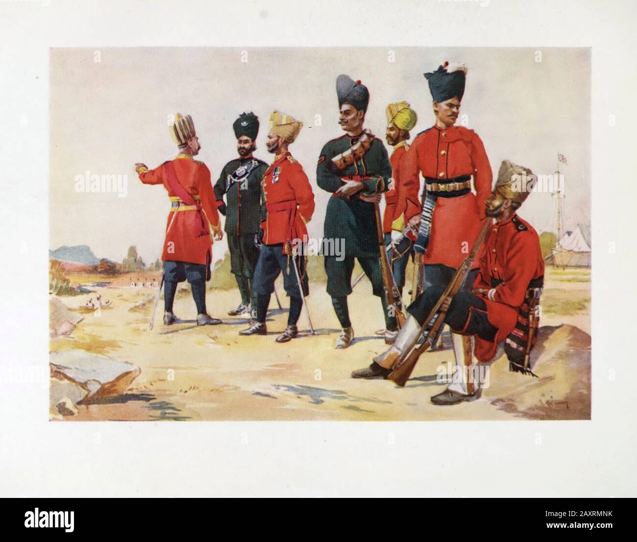 Armies of India. By major A.C. Lovett. London. 1911. Rajputana Infantry 113th Infantry. 104th Wellesley's Rifles. 119th Infantry. 123rd Outram's Rifle Stock Photo