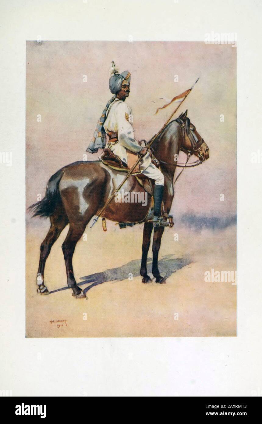 Jodhpur Sardar Risala. Armies of India. By major A.C. Lovett. London. 1911 Stock Photo