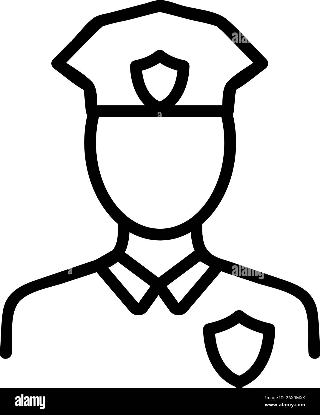 Sheriff icon vector. Isolated contour symbol illustration Stock Vector ...