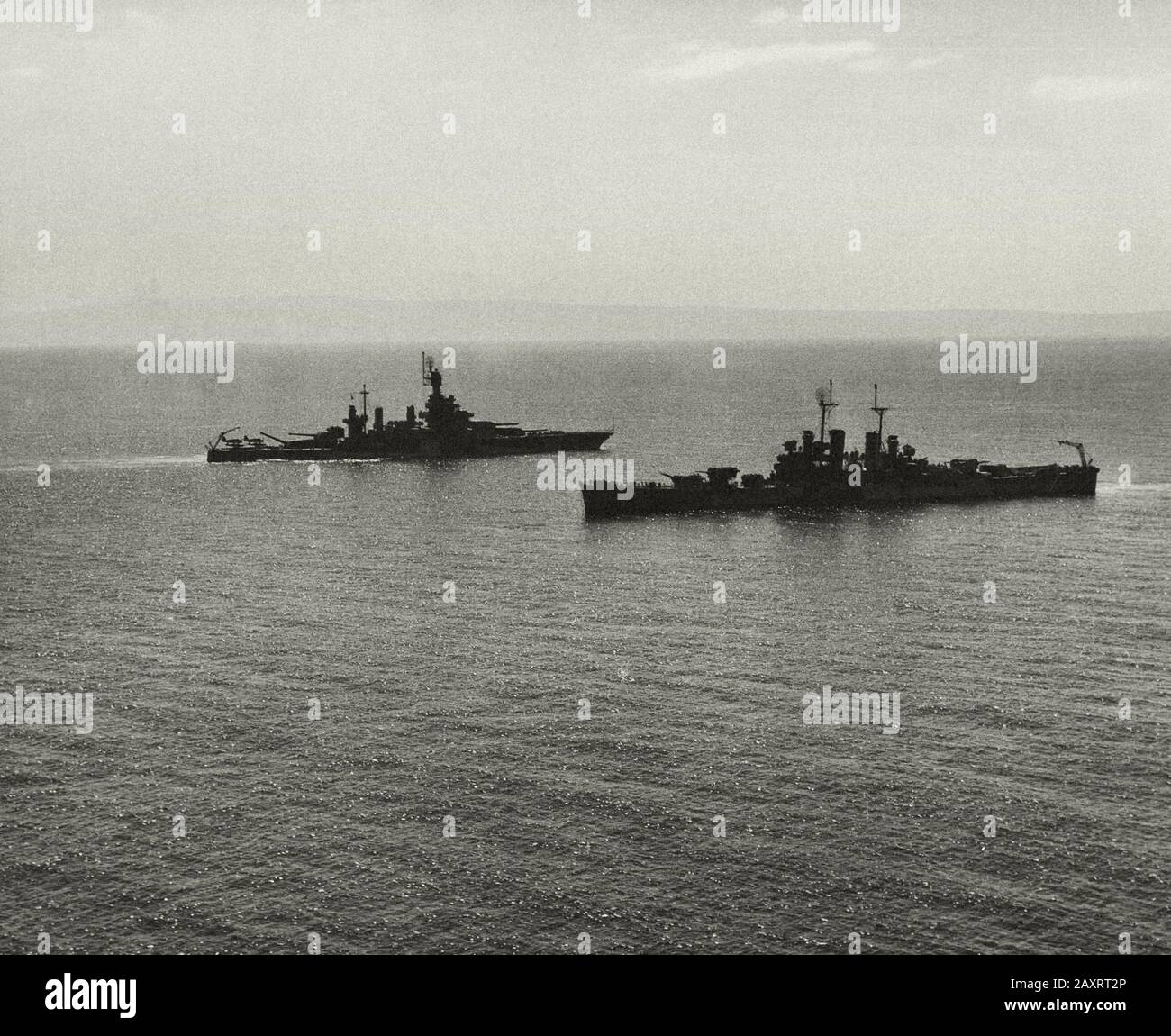 USS Colorado and USS St. Louis, 10 October 1944. Stock Photo