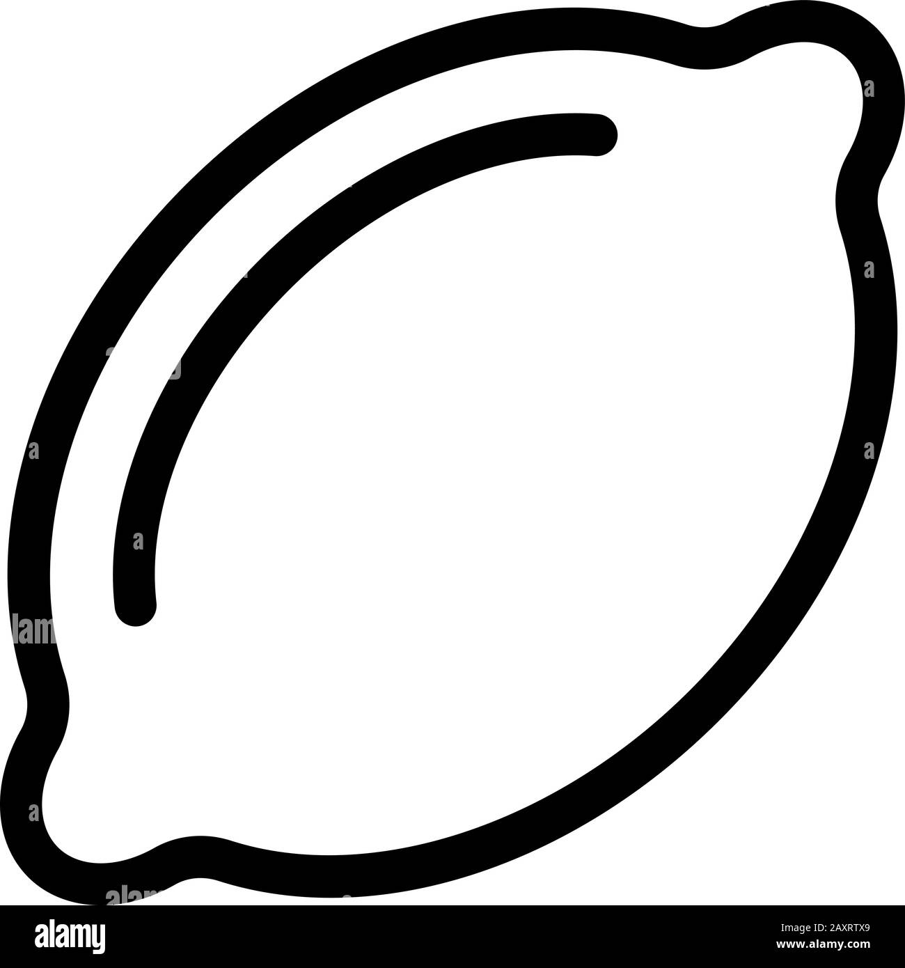 Outline lime icon isolated black simple line Vector Image