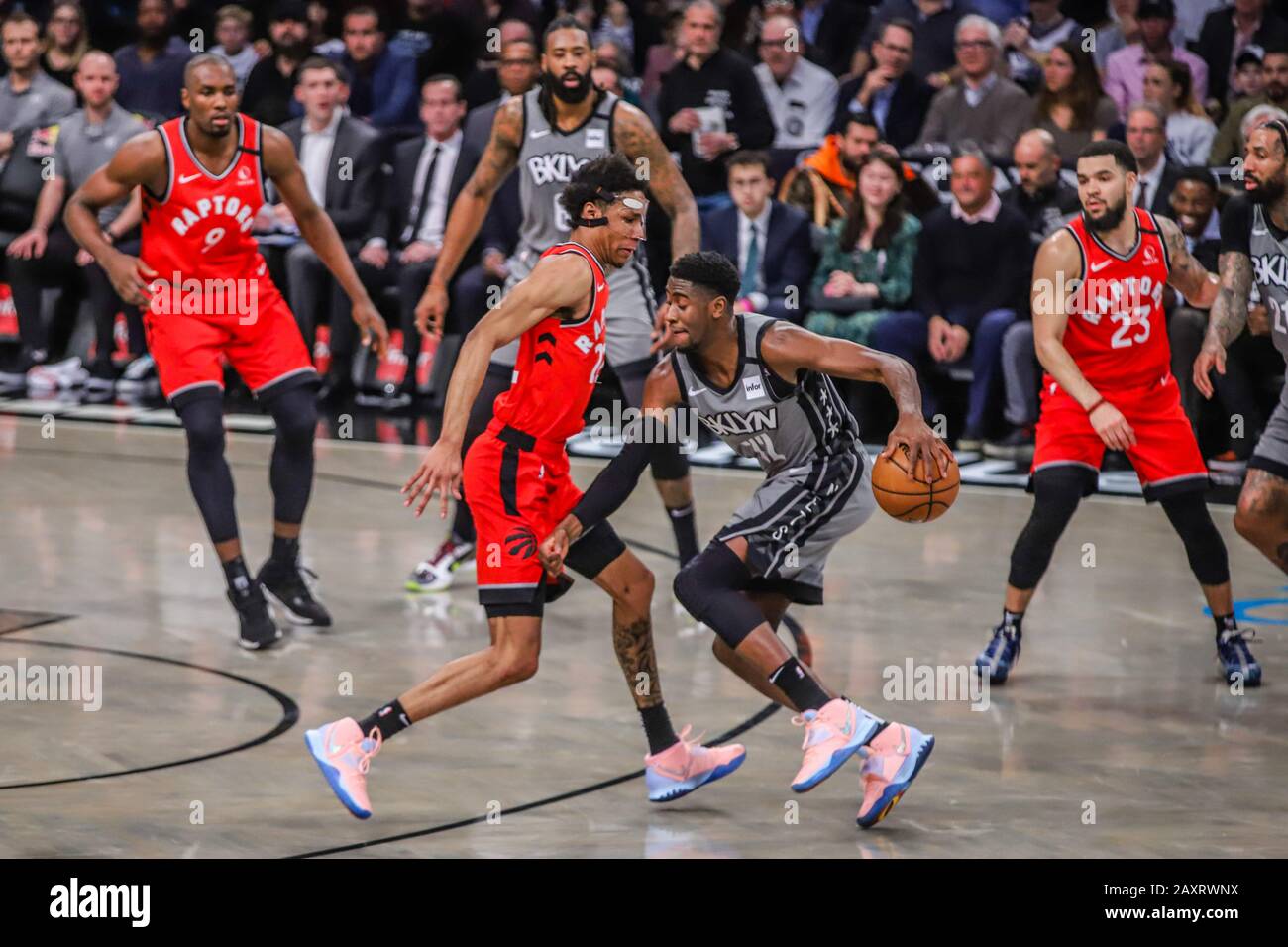 New York, NEW YORK, EUA. 12th Feb, 2020. NBA basketball game between  Toronto Raptors and Brooklyn Nets at the Barclays Center in Brooklyn in New  York City this Thursday, 12. Credit: Vanessa