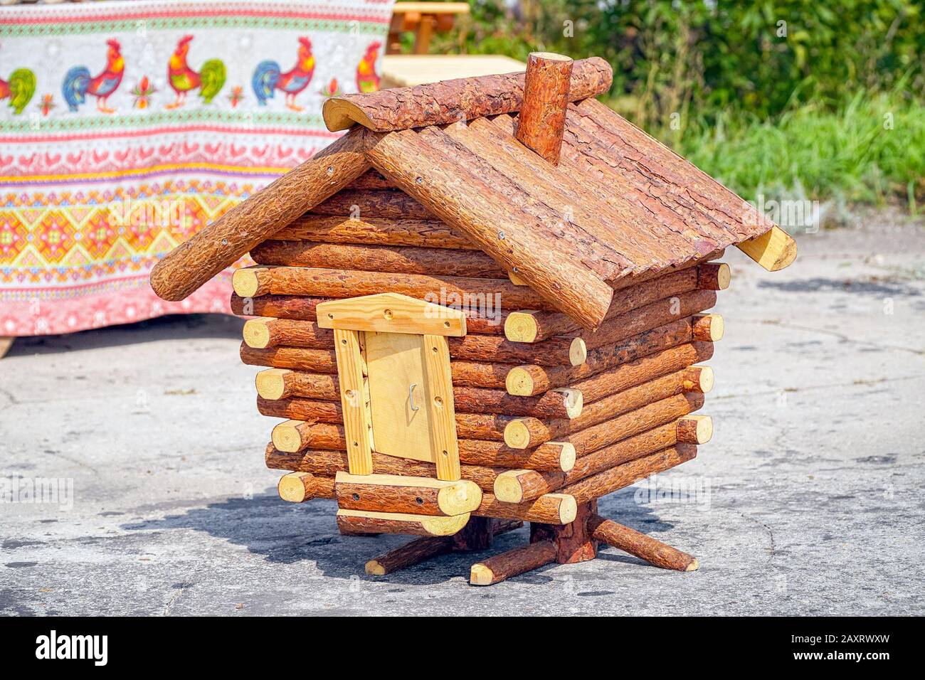 Model fabulous hut on chicken legs. Baba Yaga's House Stock Photo - Alamy