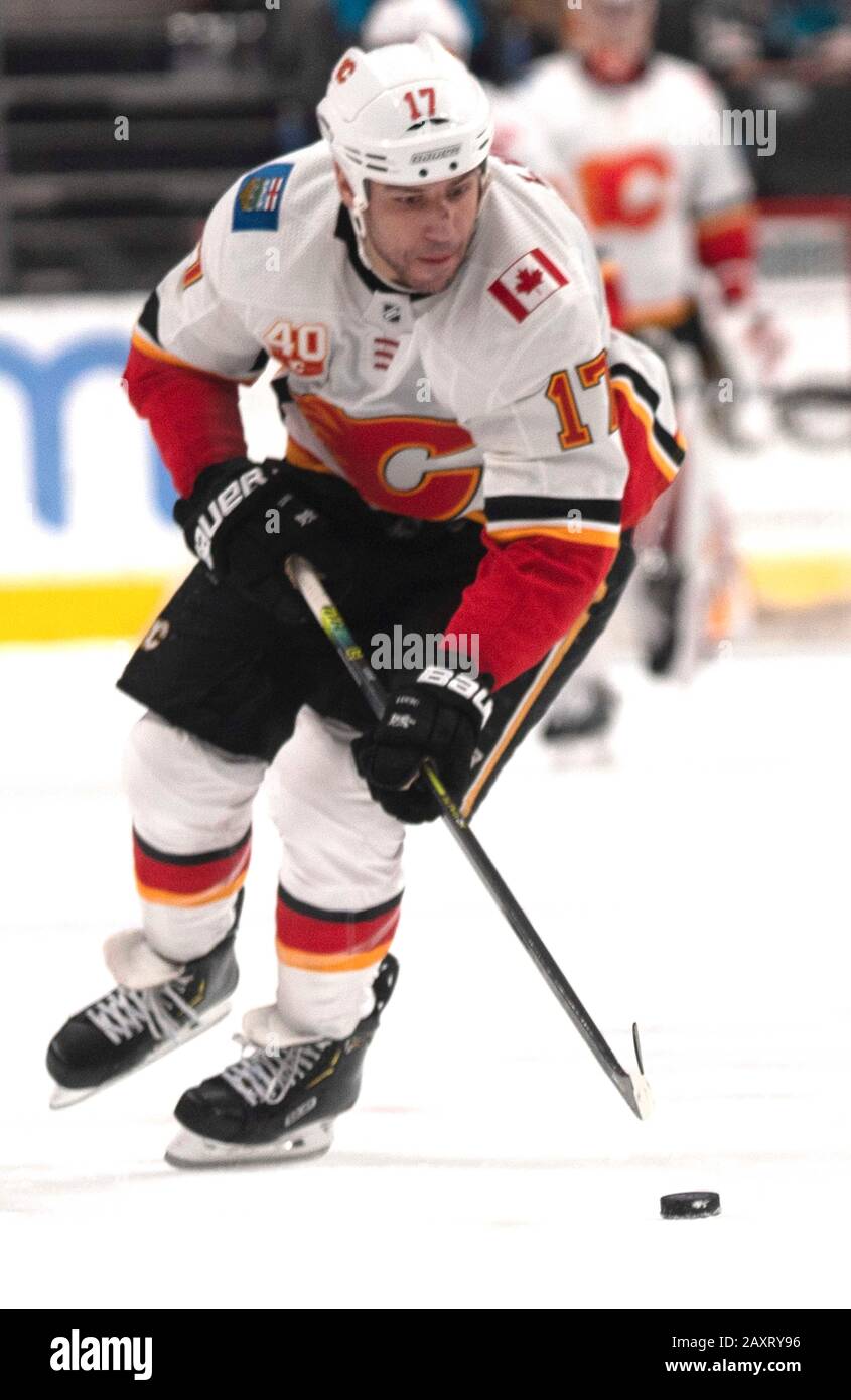 Calgary Flames Left Wing Milan Lucic 17 During The Nhl Hockey Game Against The San Jose Sharks Monday Feb 10 In San Jose California Usa The Flames Defeated The Sharks 6 2 Photo Calgary Flames Left Wing Milan Lucic 17 During The Nhl Hockey Game Against The San Jose Sharks Monday Feb 10 In San Jose California Usa The Flames Defeated The Sharks 6 2 Photo