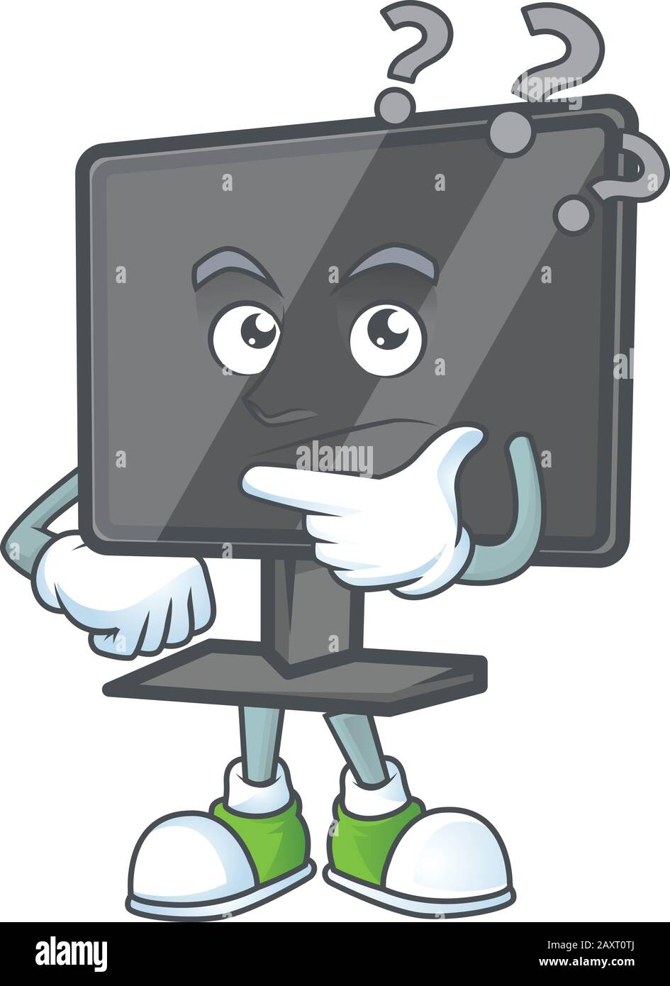 Computer screen cartoon mascot Stock Vector Images - Alamy
