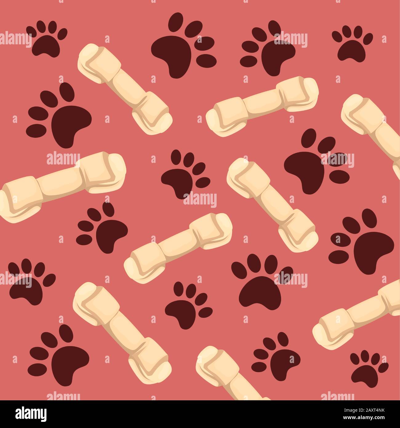 background of bones dog and paw prints Stock Vector Image & Art - Alamy