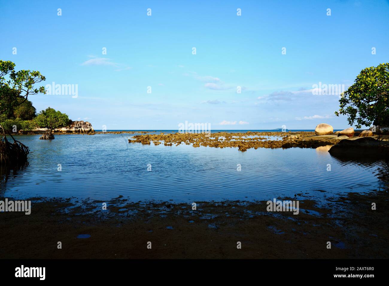 Mangrove bay at Cempedak Private Island Resort, Bintan, Indonesia Stock Photo