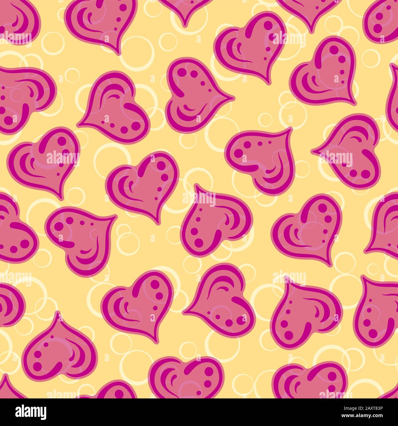 Valentine Hearts, Seamless Stock Vector