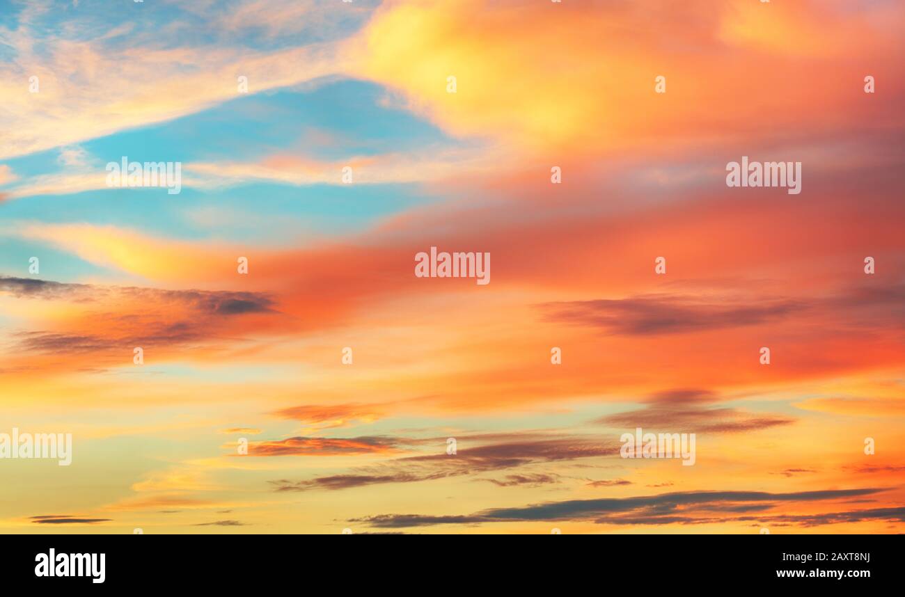 Color Sky only sunset sunrise Stock Photo