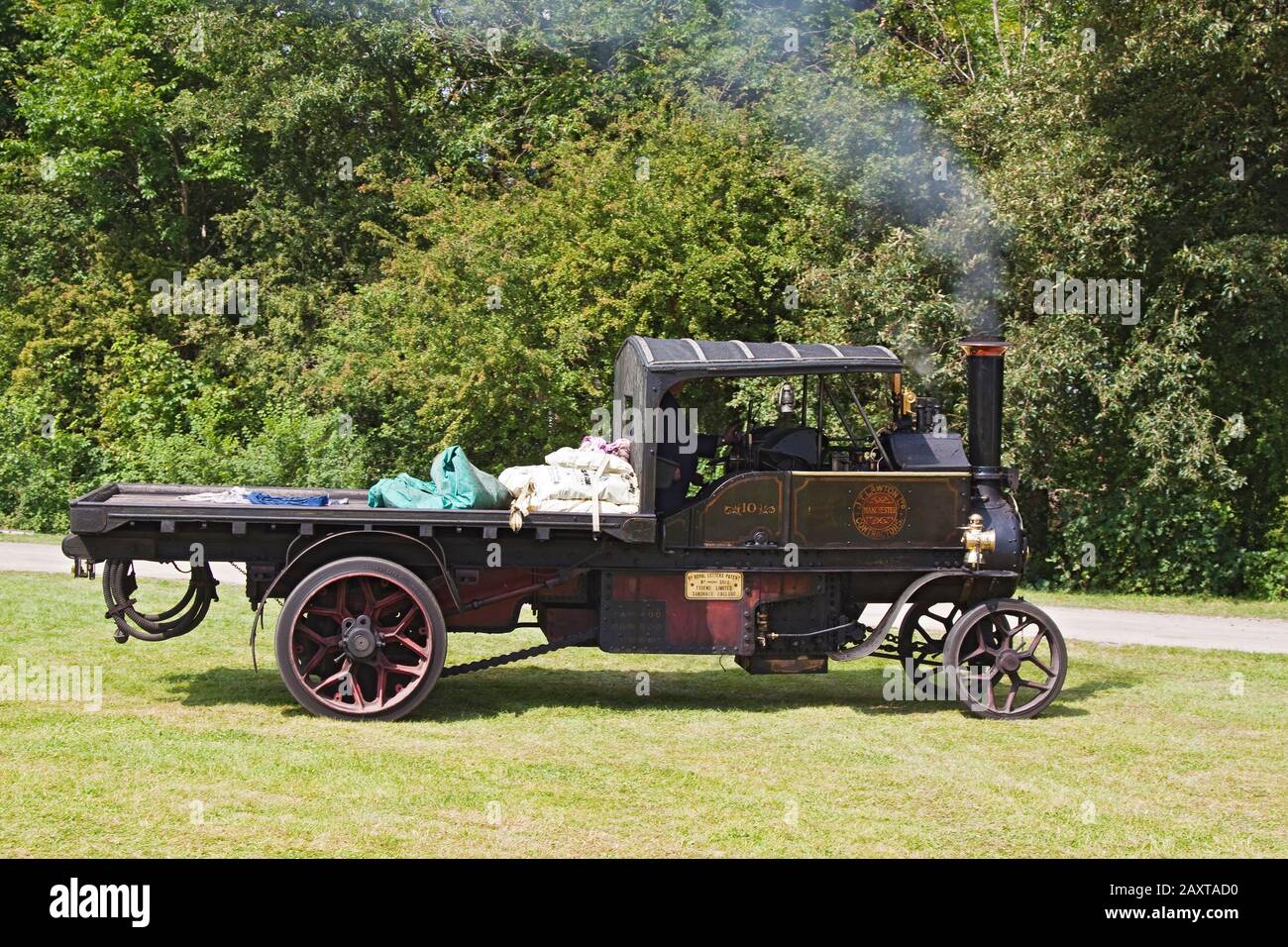 1913 Foden steam wagon , The Icklingham Flyer,  in steam. Stock Photo