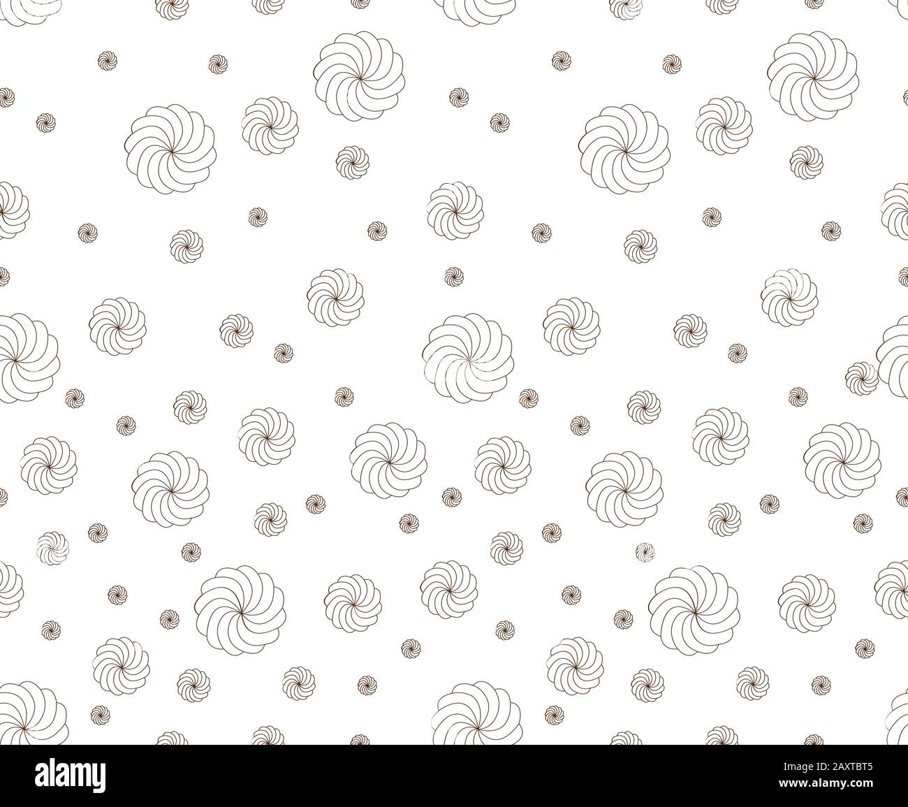 Marshmallows web vector seamless texture Stock Vector