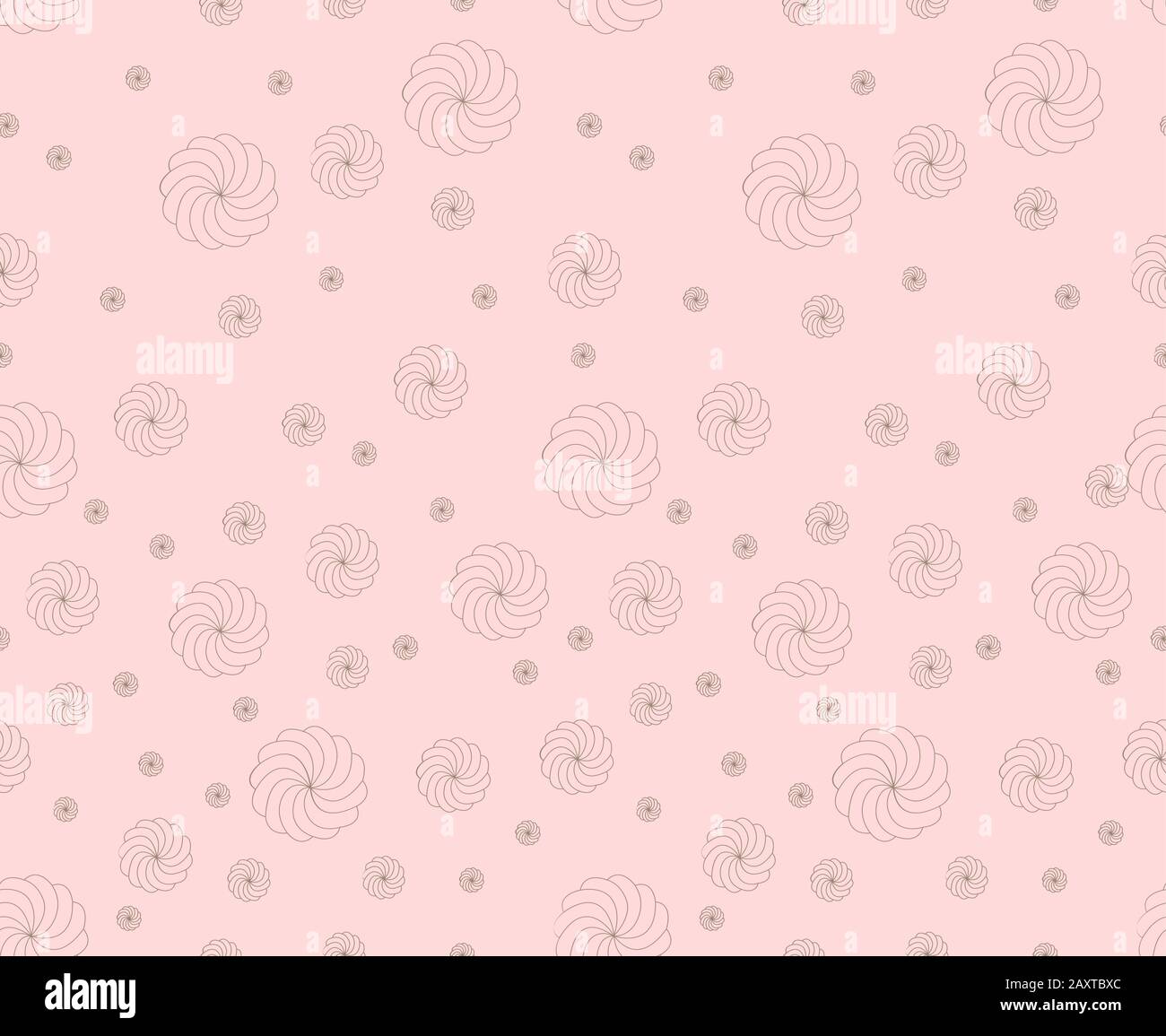 Marshmallows web vector seamless texture Stock Vector