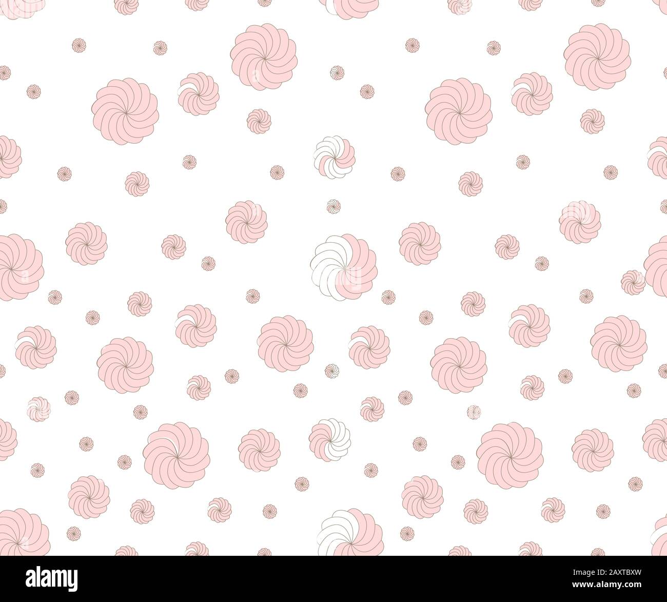 Marshmallows web vector seamless texture Stock Vector