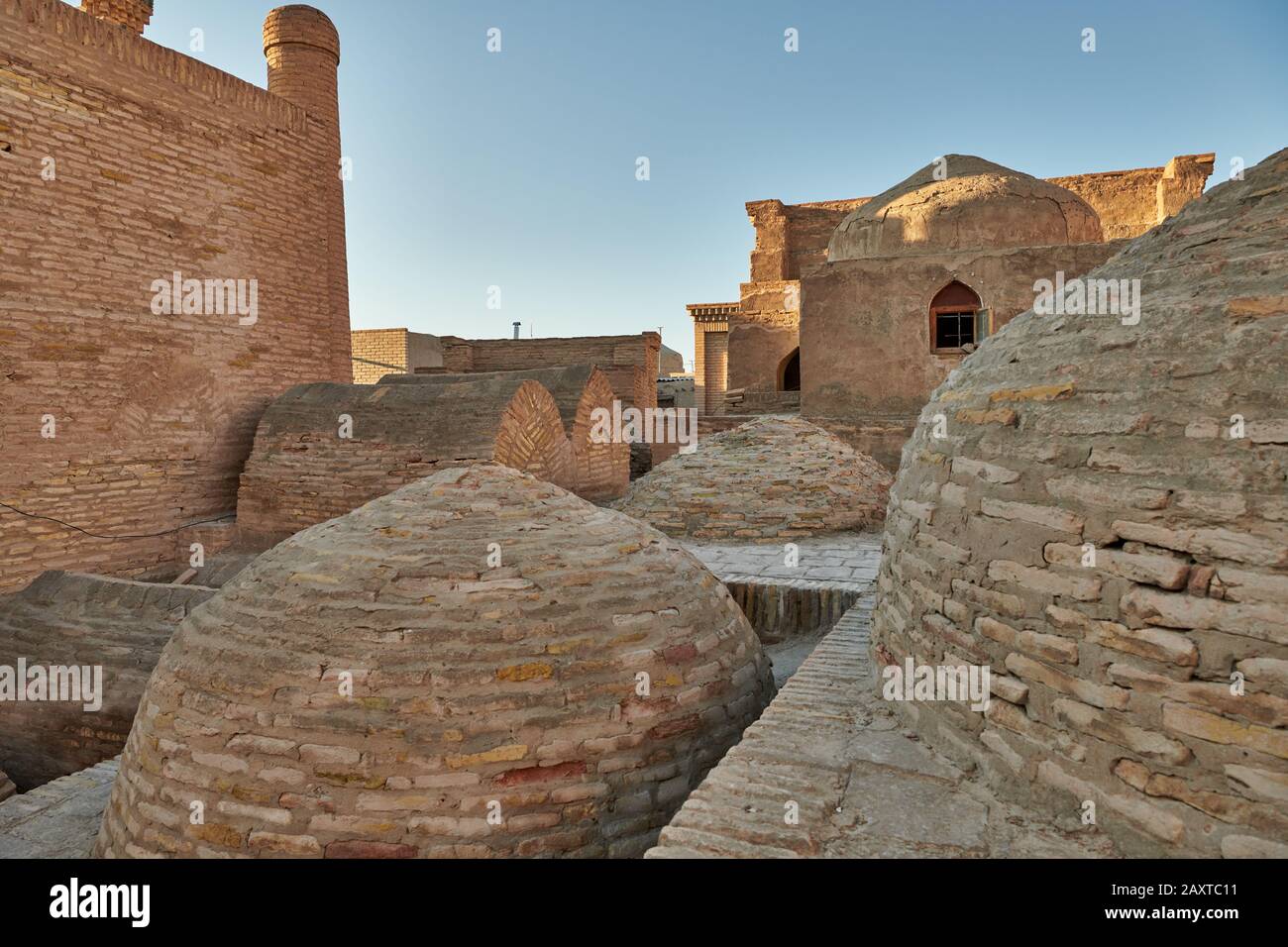 tombs inside the old town Itchan-Kala, Khiva, Uzbekistan, Central Asia Stock Photo
