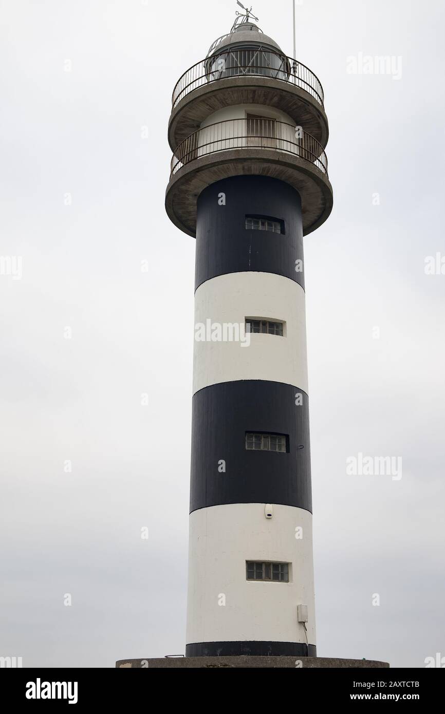 Lighthouse on the cantabrian sea coast north of spain Stock Photo