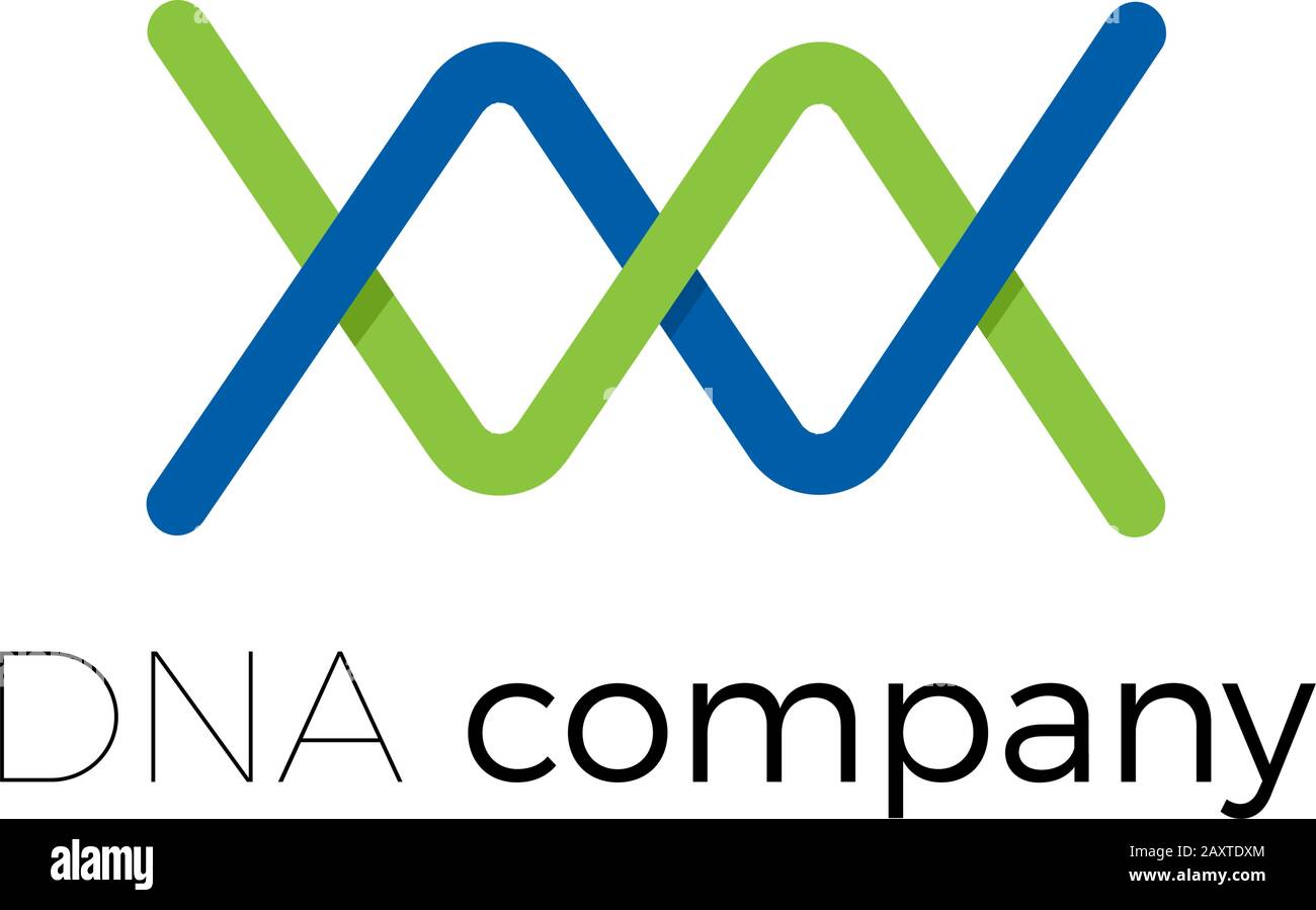 DNA and genetics, simple vector sign Stock Vector