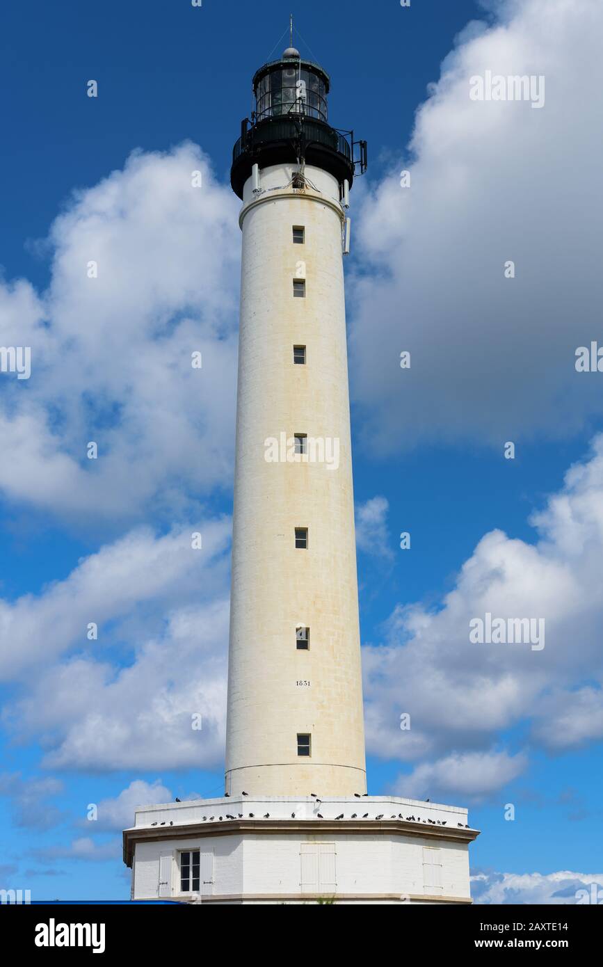 Lighthouse on the French coast of the Atlantic Ocean in the city of ...