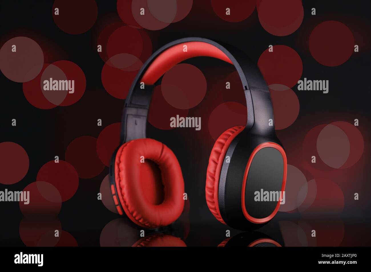 Wireless Bluetooth Headphones Music In Red And Black Color With Bokeh Stock Photo Alamy Wireless Bluetooth Headphones Music In Red And Black Color With Bokeh Stock Photo Alamy