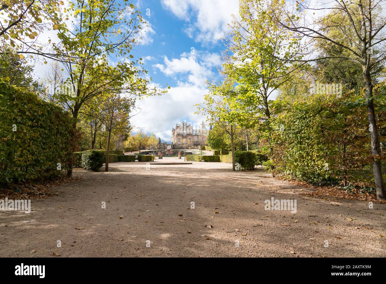 gardens and fountains of the Palace of the Farm built in memory of