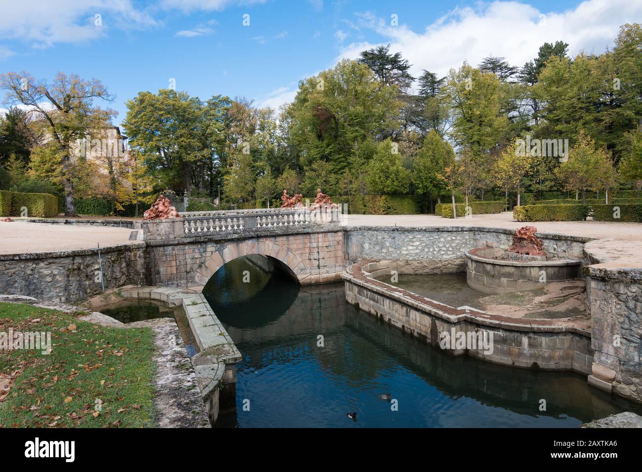 gardens and fountains of the Palace of the Farm built in memory of