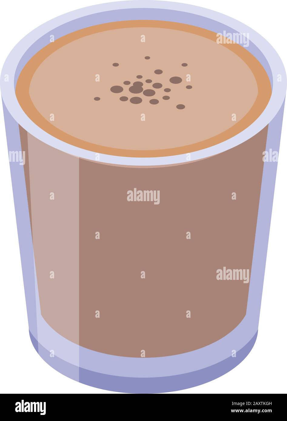 Cocoa cup icon, isometric style Stock Vector