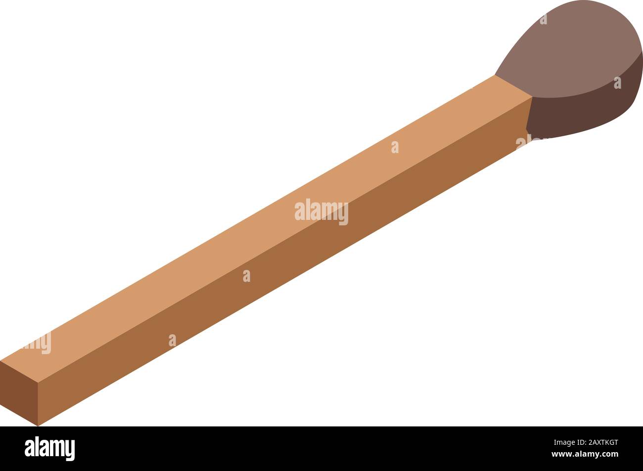 Wood match icon, isometric style Stock Vector