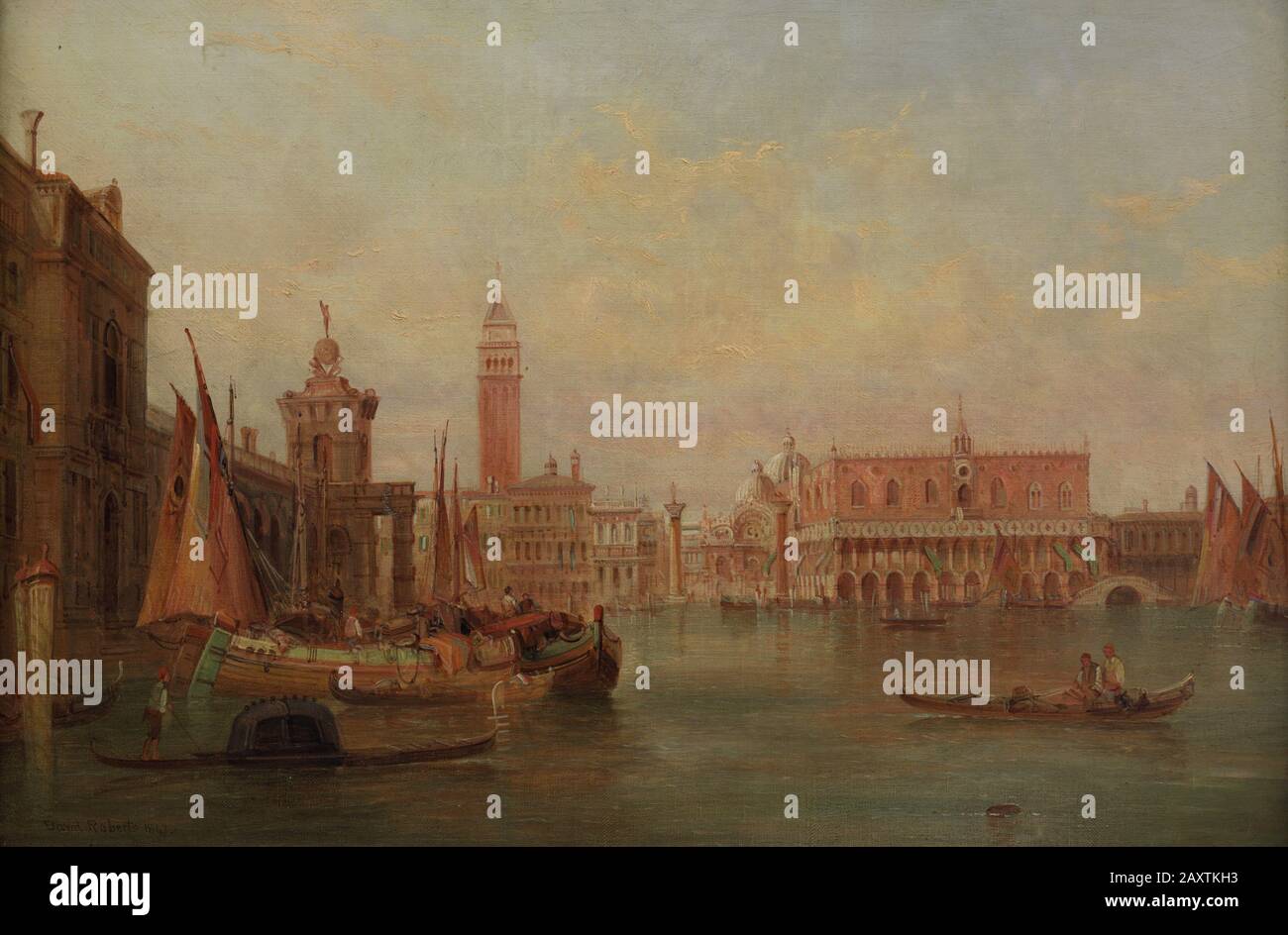 David Roberts (1796-1864). English Romantic painter. Venice. The Grand Canal, 1847. Museum of Fine Arts. A Coruña, Galicia, Spain. Stock Photo