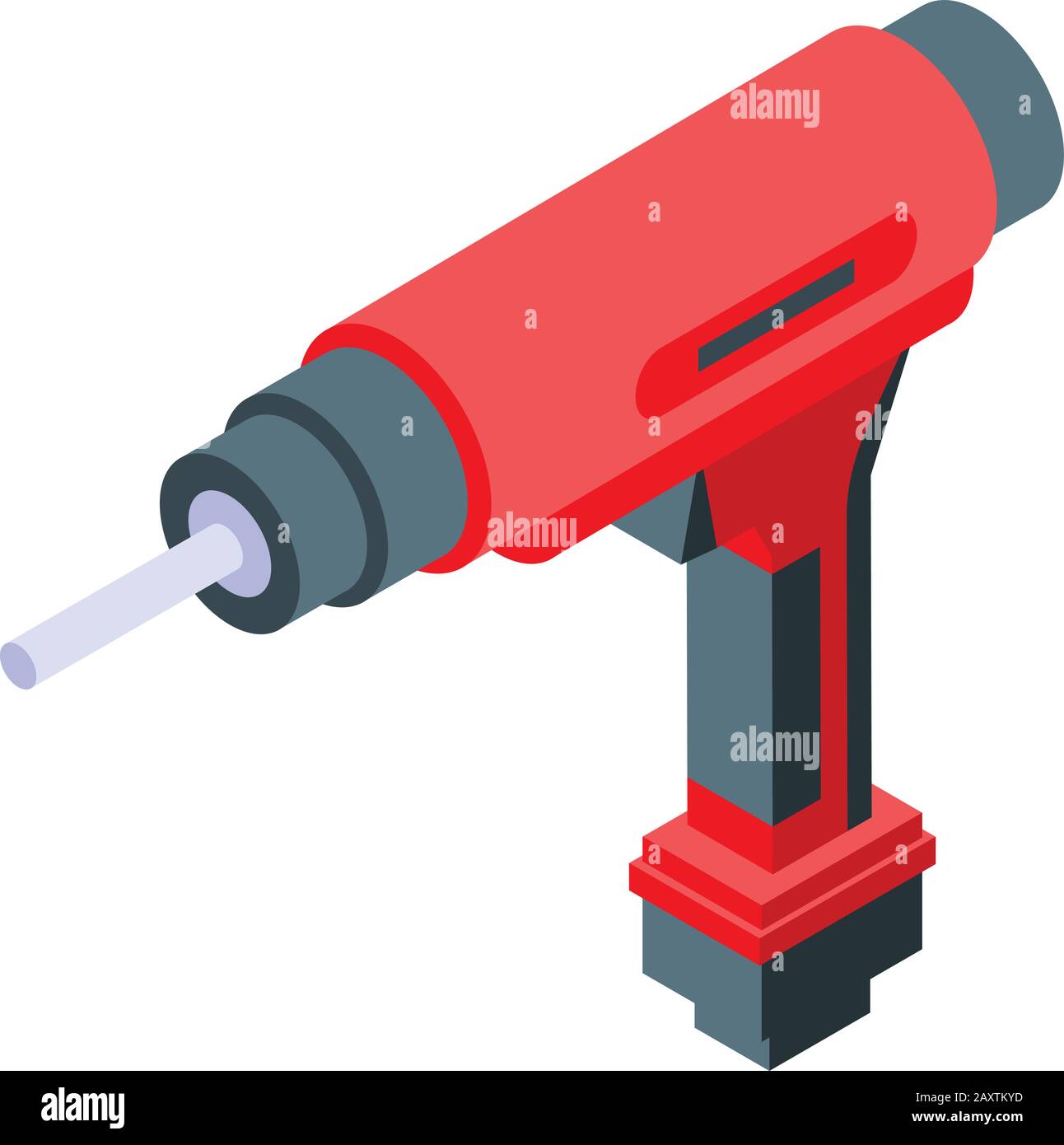Electric drilling machine icon, isometric style Stock Vector