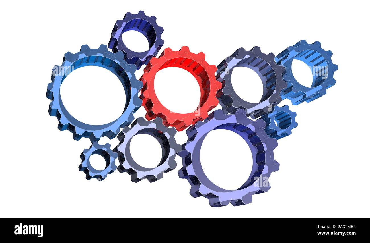 Illustration of digital engineering icons on a white background Stock Photo Alamy