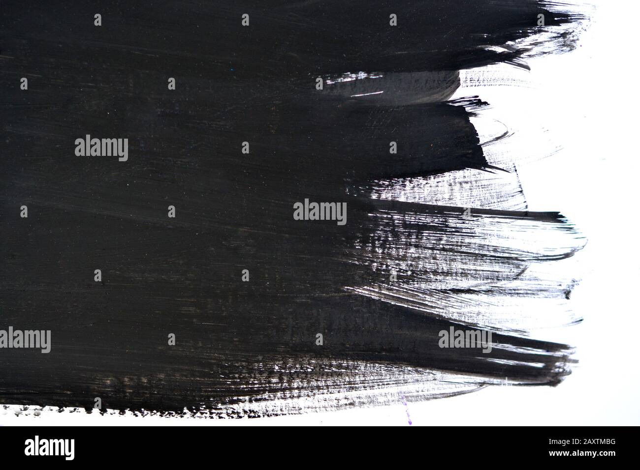 black brush strokes on white paper with one hand isolated Stock Photo ...