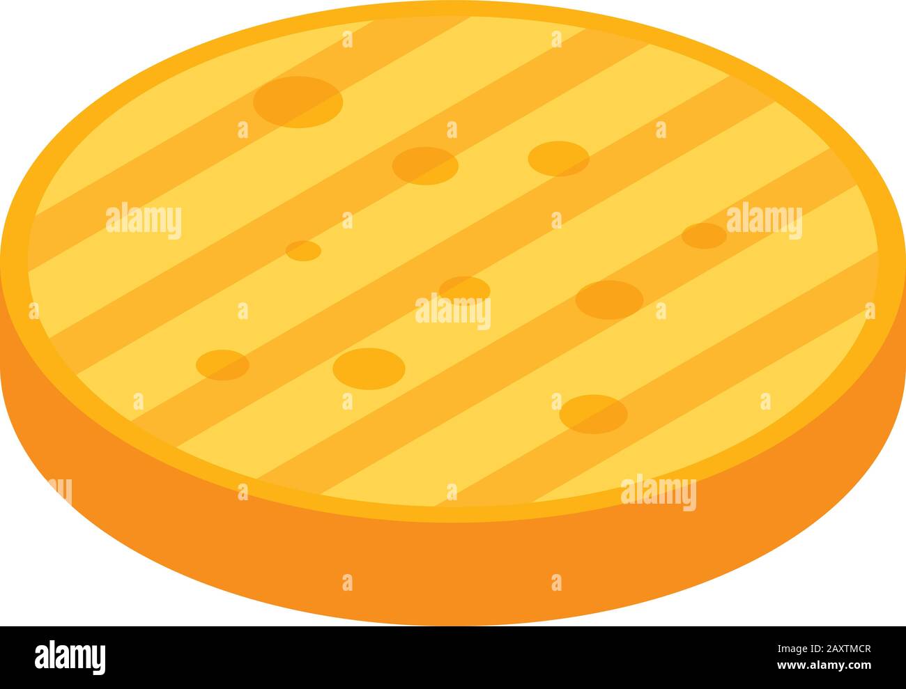 Fried bun icon, isometric style Stock Vector