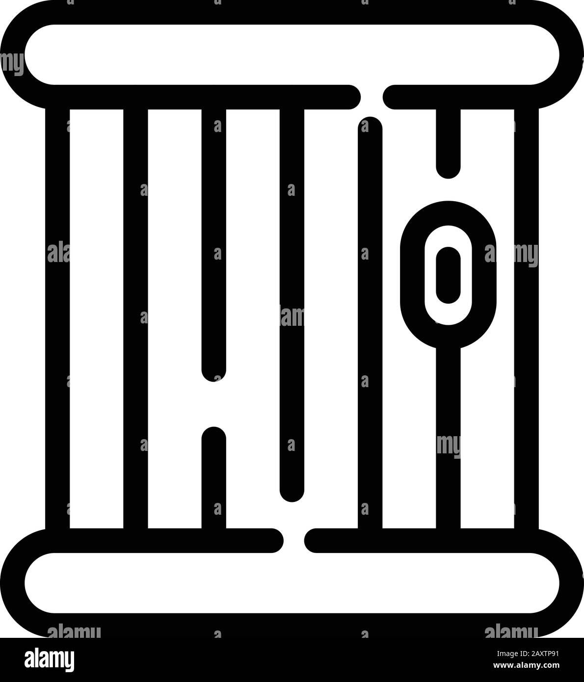 Police gate icon, outline style Stock Vector