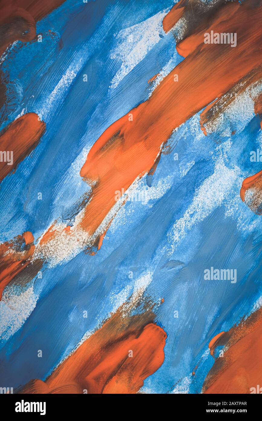 Abstract background blue and orange color on paper Stock Photo - Alamy