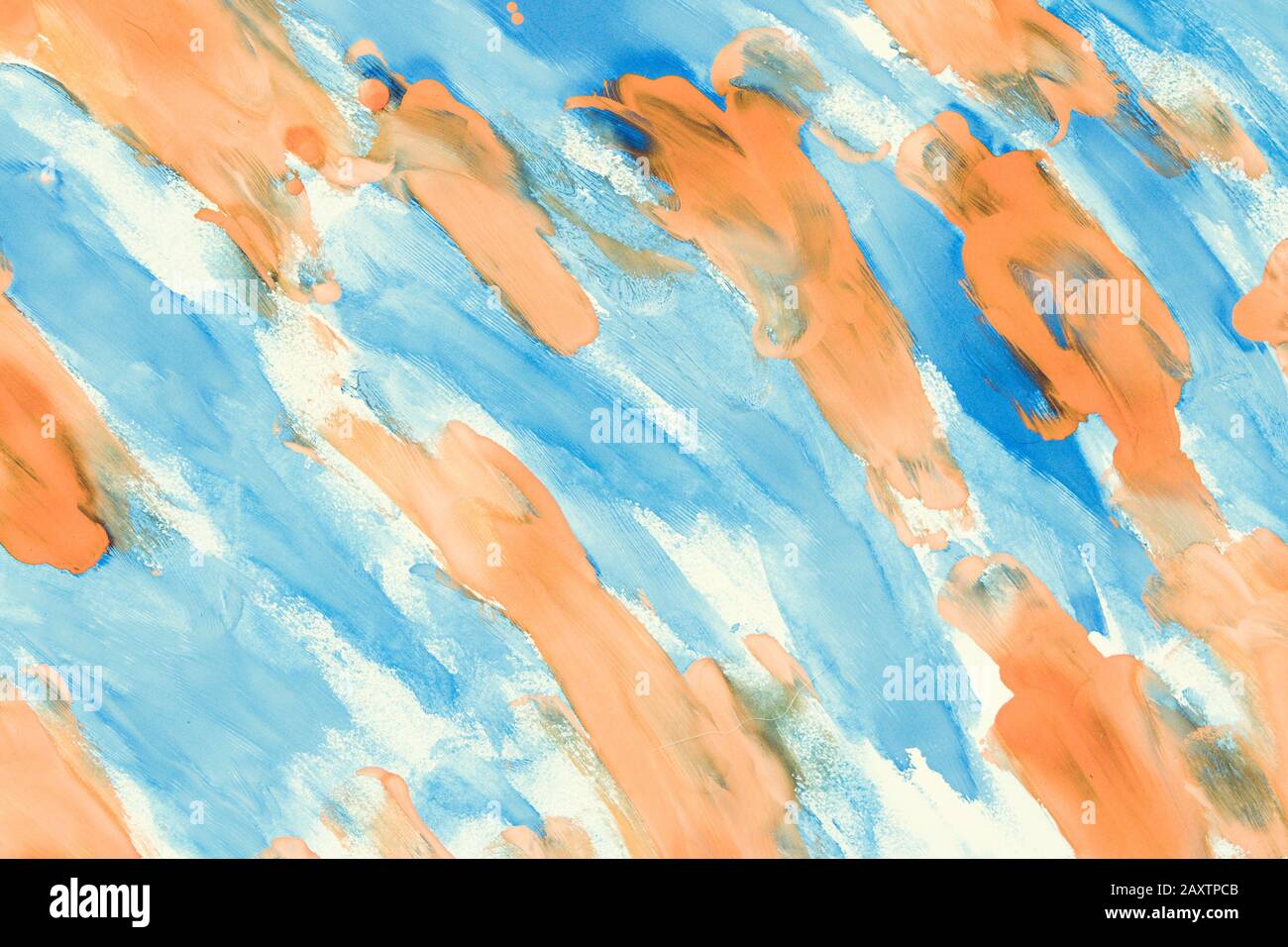 Abstract background blue and orange color on paper Stock Photo - Alamy