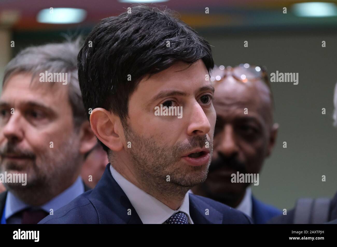 Brussels Belgium 13th Feb 2020 Italian Minister Of Health Roberto Speranza Attends A Special European Health Ministers Meeting On Coronavirus Crisis Credit Alexandros Michailidis Alamy Live News Stock Photo Alamy