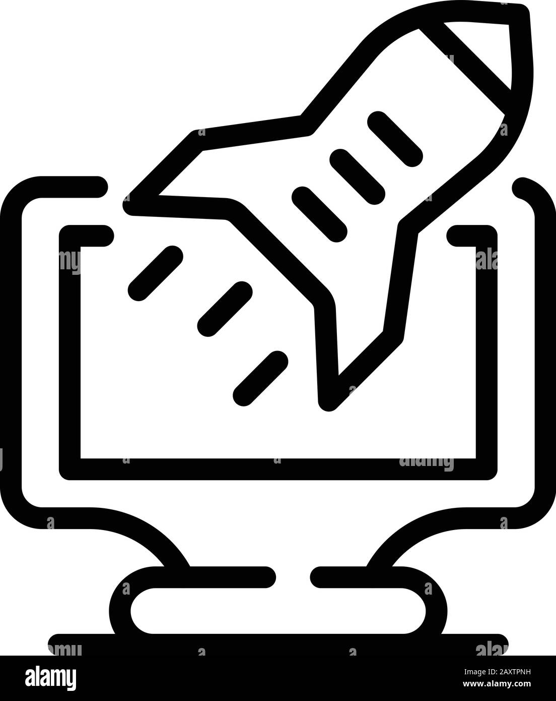 Startup rocket icon, outline style Stock Vector Image & Art - Alamy