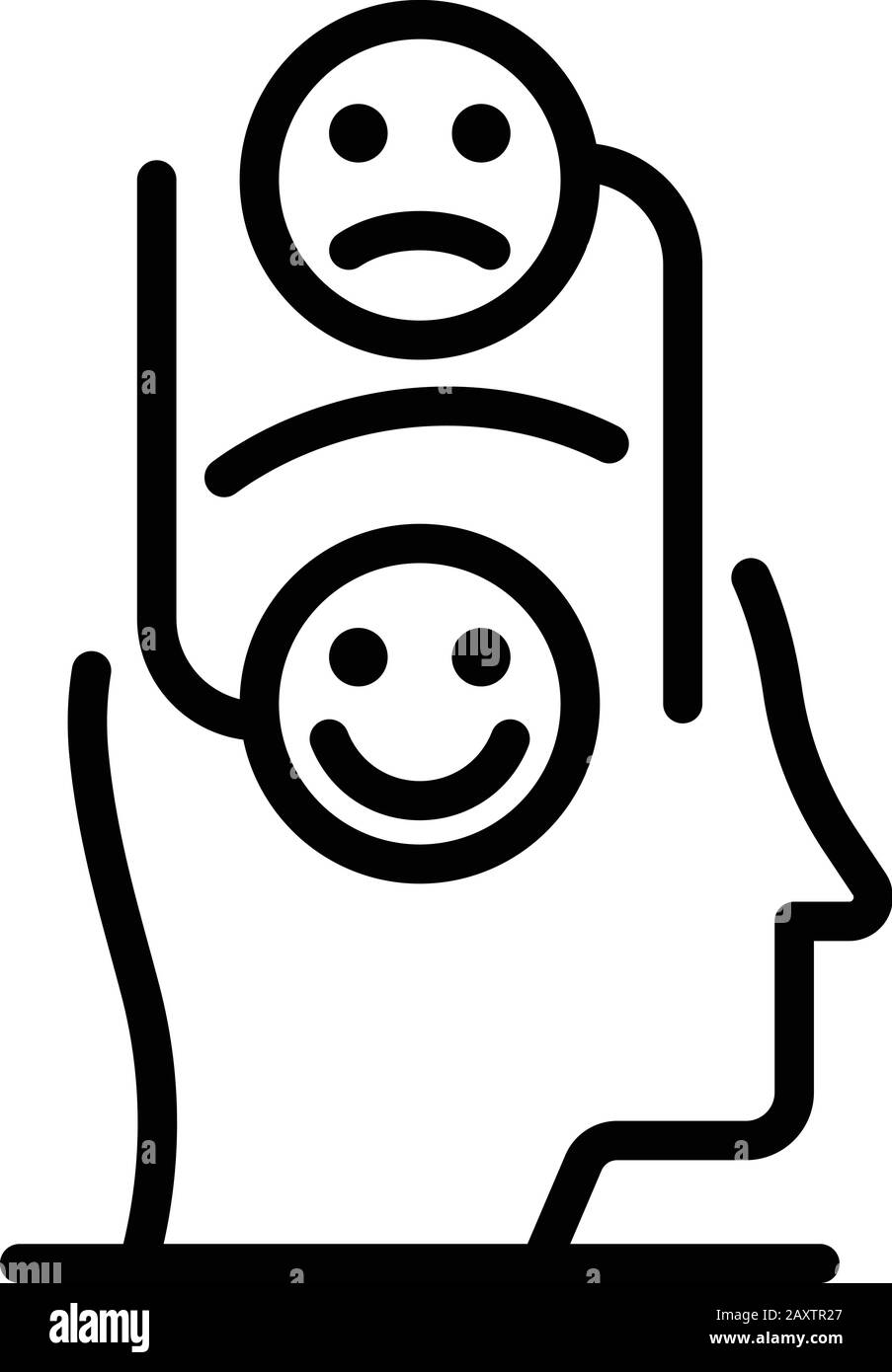 Neuromarketing icon, outline style Stock Vector